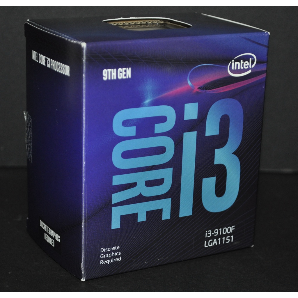 Core i3-9100F四核盒裝正式版(1151 3.6G)原廠保至2023.12.24 非i3-8100 G5400