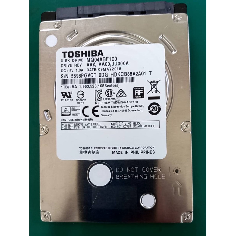 Toshiba mq01abd100 store 1tb