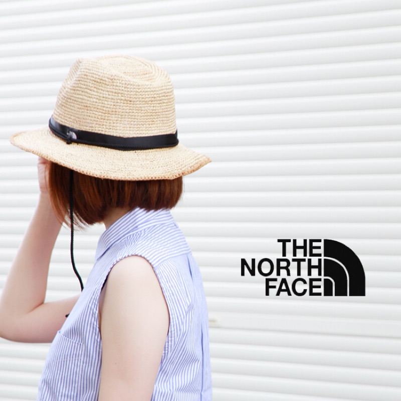 現貨）2023夏The North Face Raffia Hat (NB) 北臉草帽 遮陽帽 紳士帽