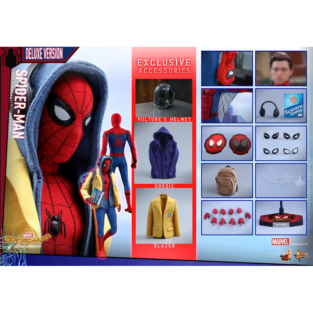 野獸國Hot Toys – MMS426 –【 蜘蛛人返校日豪華版Spider Man 】1/6非