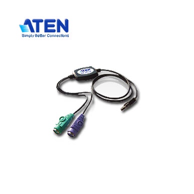 Compatible Windows Vista Linux Adaptador De Cable PS/2 A USB Aten UC10KM-AA - Convierte Teclado Y Ratón PS/2 A USB Para PC Compatible Conmutadores KVM