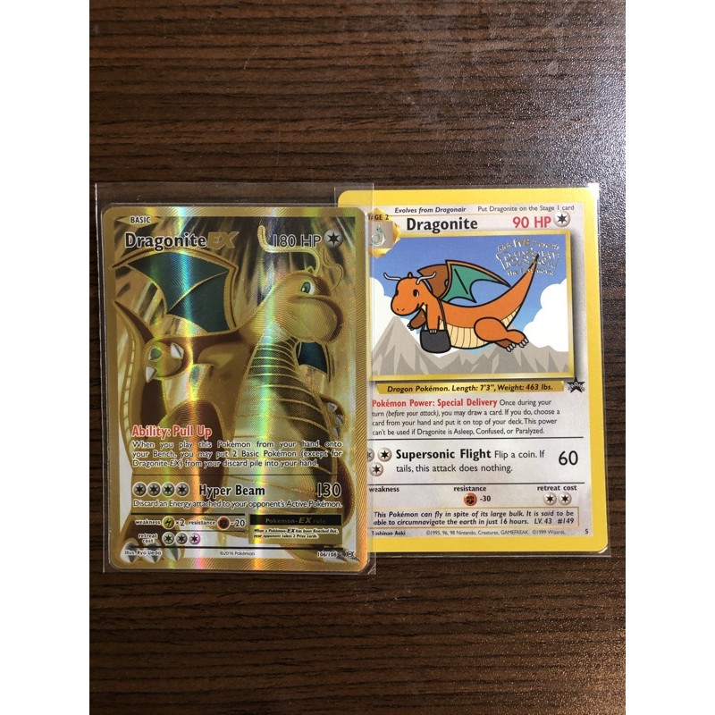 Black Star Promo 5 Pokemon TCG: Dragonite Black Star Promo #5 Card - Near  Mint Or Better Condition With Satchel Card