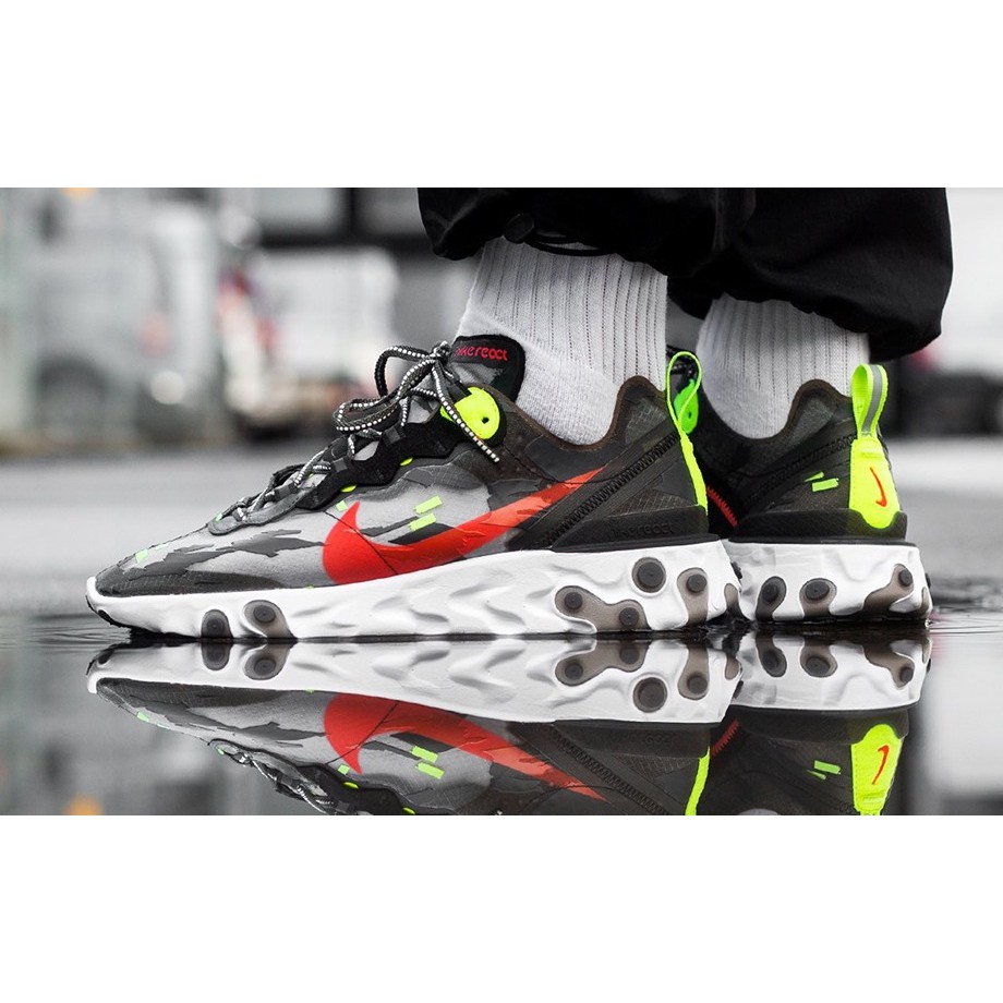 Nike orders react element 87 medium olive volt crimson