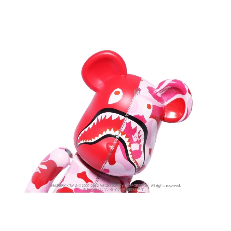 現貨Be@rbrick BAPE® ABC CAMO SHARK PINK / BLUE 200% 超合金粉藍