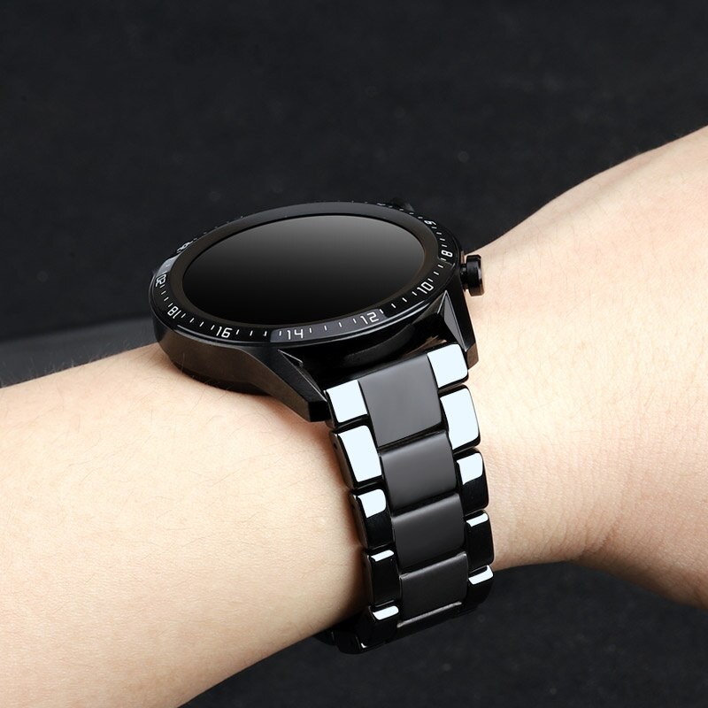 三星Galaxy Watch 3 41mm 45mm 錶帶20mm 22mm 霧化磨砂優質陶瓷商務