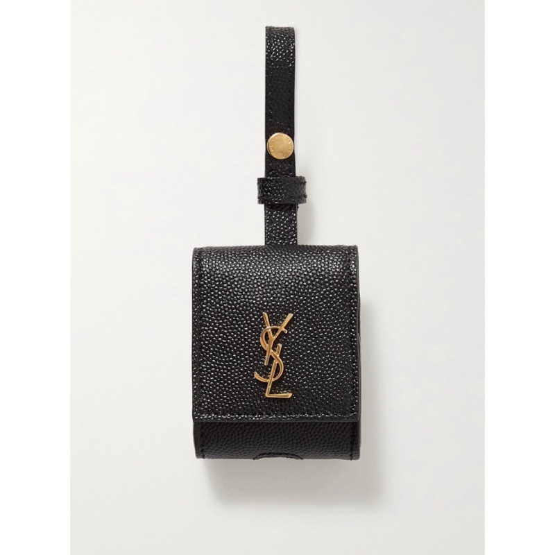 現貨黑色一個Saint Laurent Ysl AirPods case 皮革保護套| 蝦皮購物