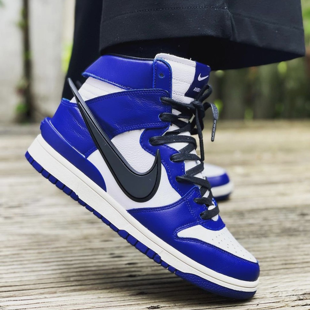 柯拔AMBUSH x Nike Dunk High Deep Royal Blue CU7544-400 藤原浩黑藍