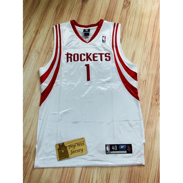 PopWeiJersey Tracy Mcgrady T-Mac 火箭白AU 球員版緞面NBA球衣40