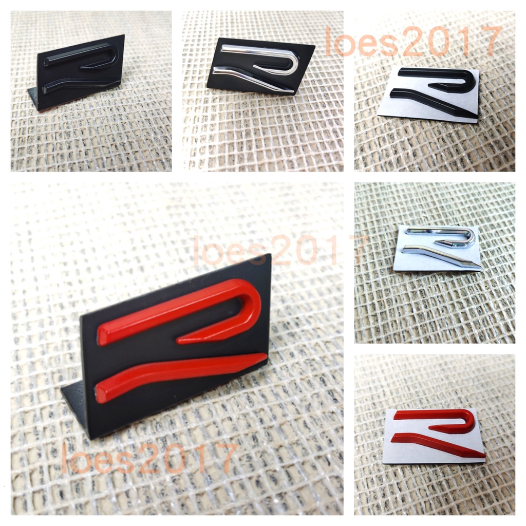 紅 新款 福斯 VW R 中網標 前標 字標 尾標 貼標 TIGUAN ARTEON Gti Golf 前標 改裝 R標 | 蝦皮購物