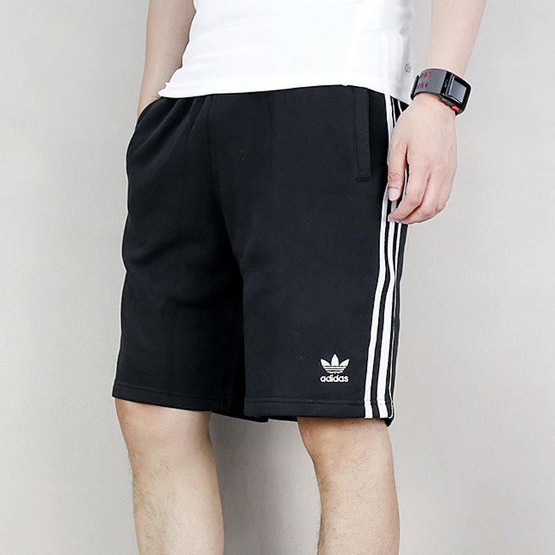 Adidas originals 3-stripe jersey 2024 shorts in black dh5798