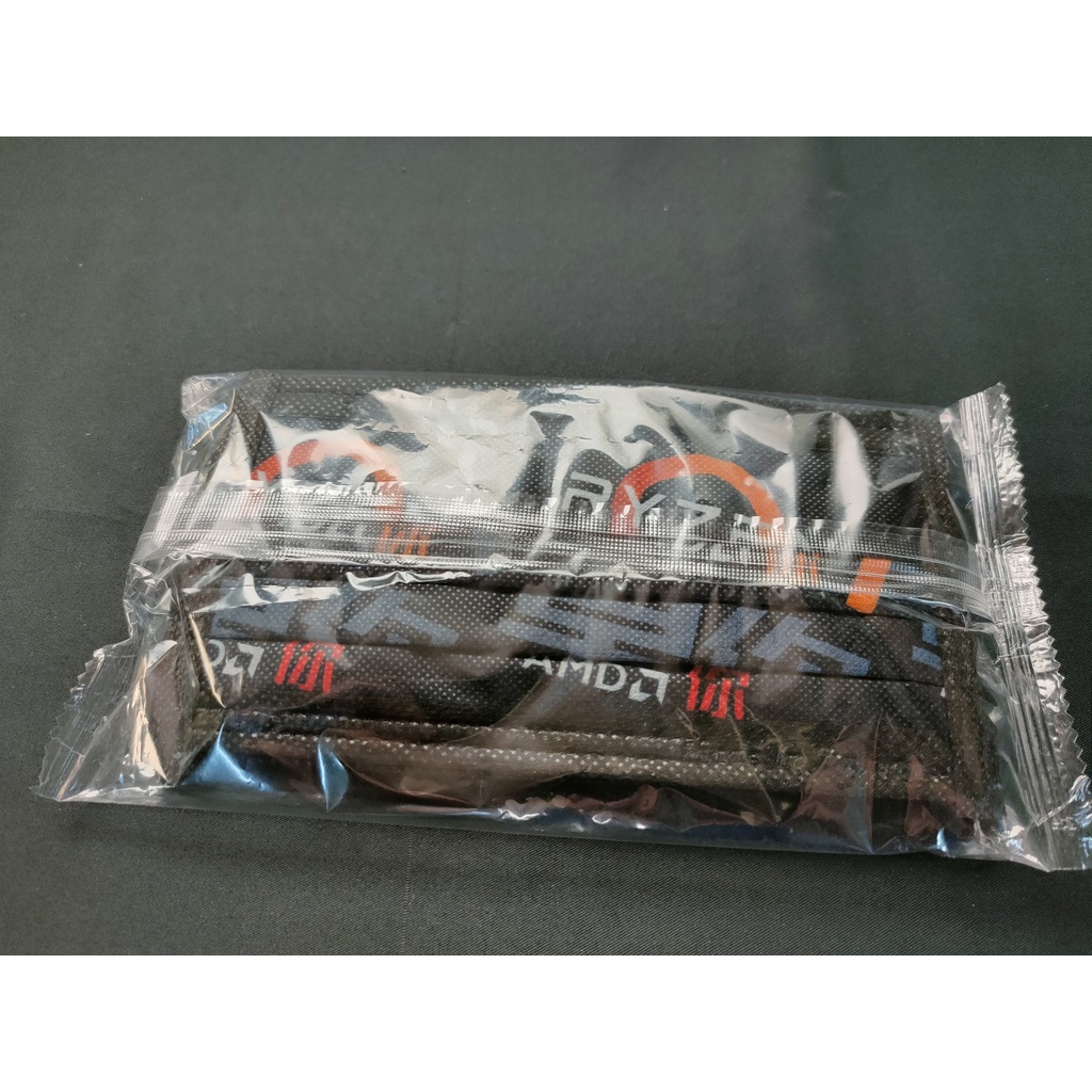 AMD Ryzen LOGO 電競 黑色 口罩 一組5張 | 蝦皮購物