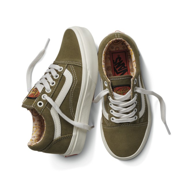 Khaki and rose 2025 gold vans