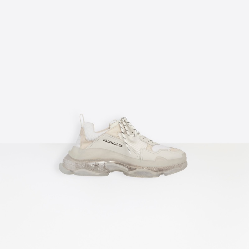 Balenciaga Triple s clear sole trainers 巴黎世家全白大氣墊款老爹鞋