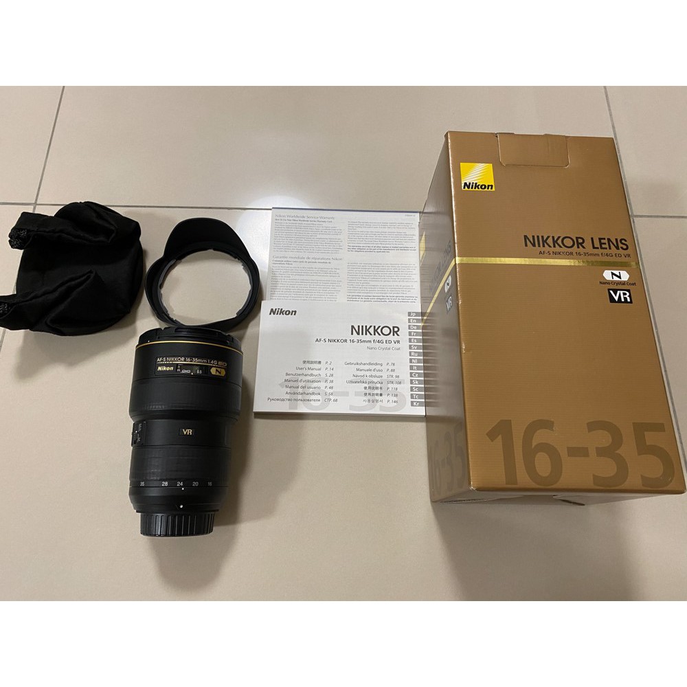 賣9.5成新NIKON AF-S NIKKOR 16-35mm f/4G ED VR鏡頭小三元國祥公司貨