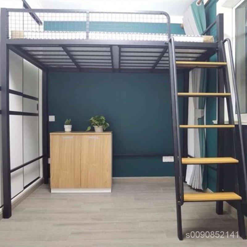 BENNY商城高架床loft復式二樓床閣樓床懸空床高架梯子床上床下桌大人上下床 | 蝦皮購物