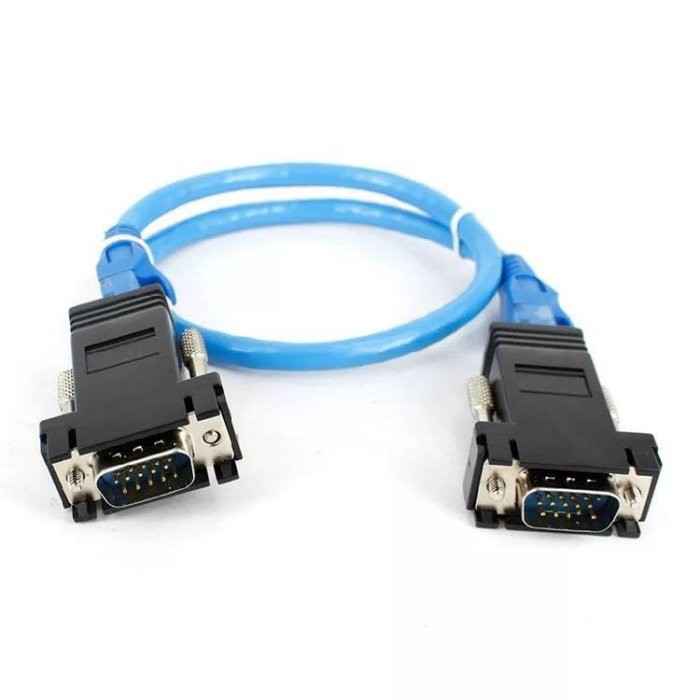 簡單DIY VGA線轉 RJ45 VGA公轉RJ45網線傳輸，VGA信號，VGA轉網線延長，15針VGA轉RJ45延長器 | 蝦皮購物