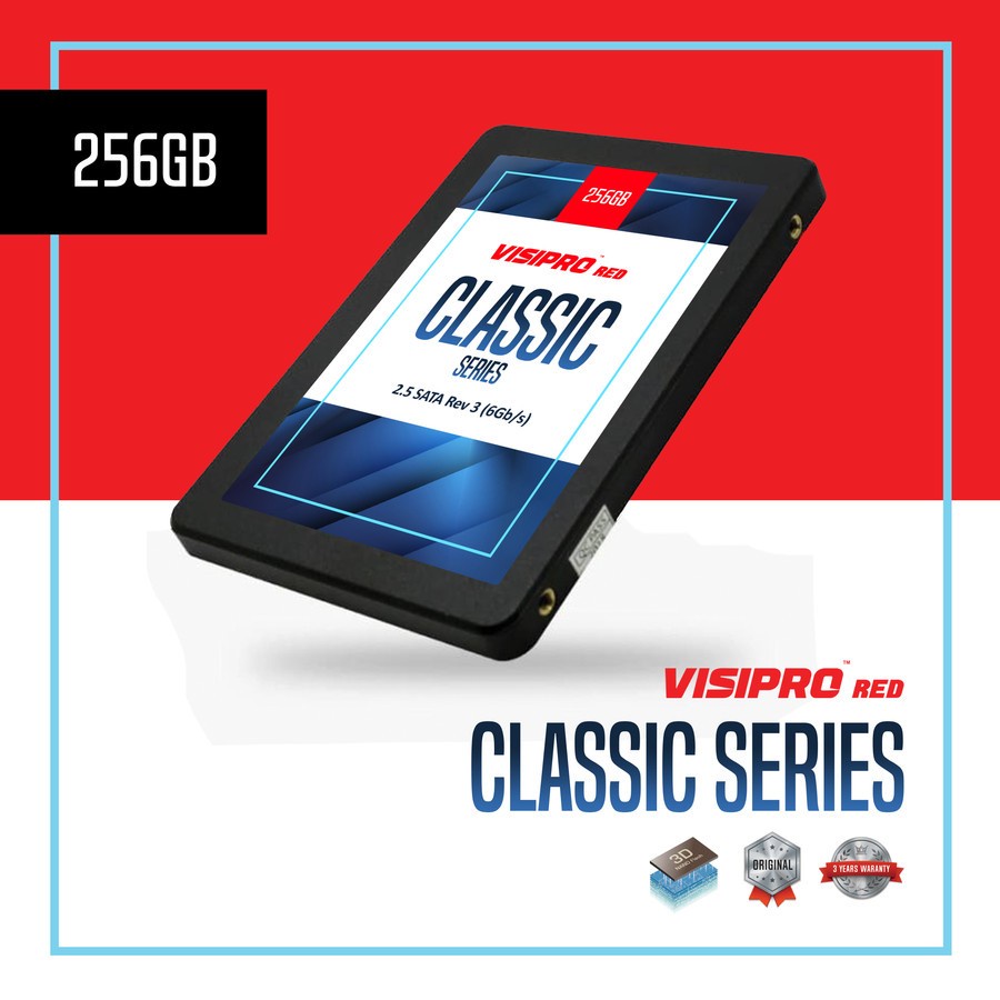 Visipro 紅色經典系列 256GB 3 年保修 NAND SATA SSD | 蝦皮購物