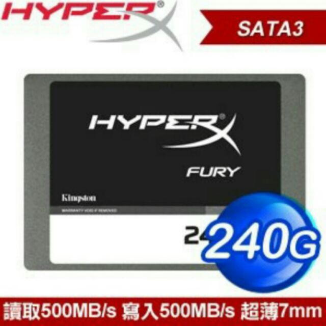 Kingston hyperx fury on sale 240gb