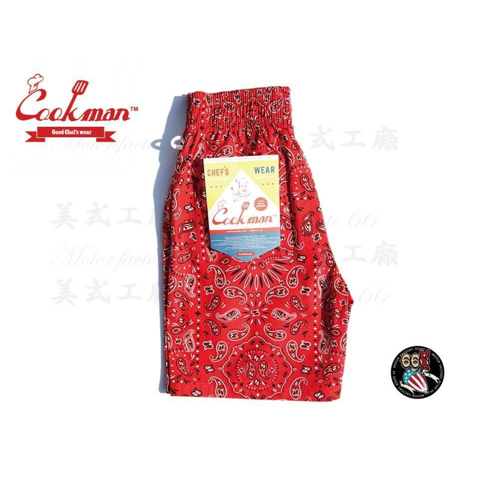 美式工廠》美國COOKMAN /Chef Pants Short「Paisley」Red | 蝦皮購物