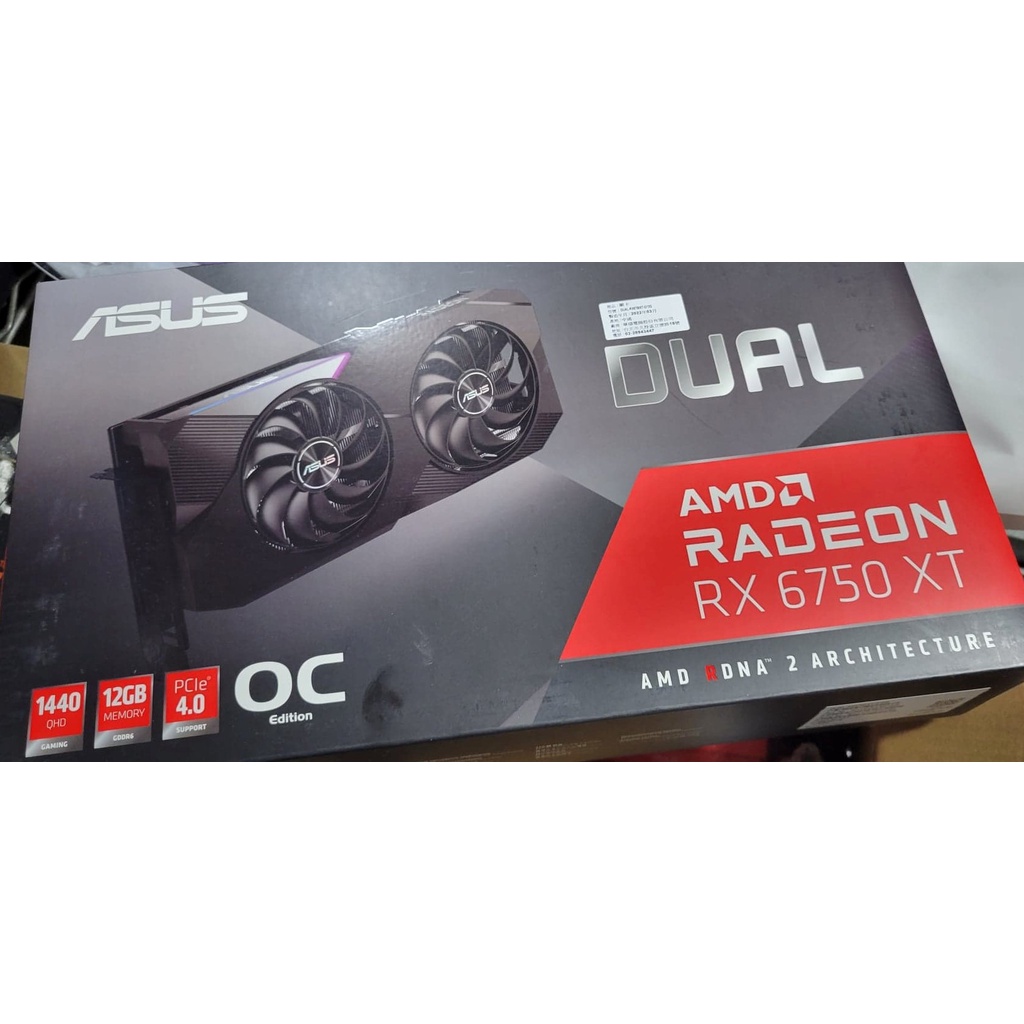 全新盒裝 華碩ASUS Dual Radeon RX 6750 XT O12G 顯示卡 10500元6700 XT | 蝦皮購物