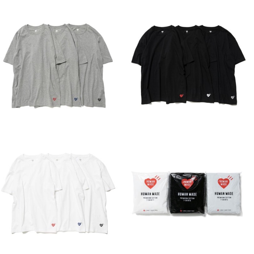 Observer Post潮流觀測站】2022SS HUMAN MADE 3-PACK T-SHIRT SET