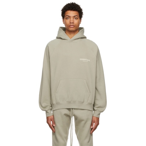 近新品］fear of god essentials 卡其綠色帽踢衛衣| 蝦皮購物