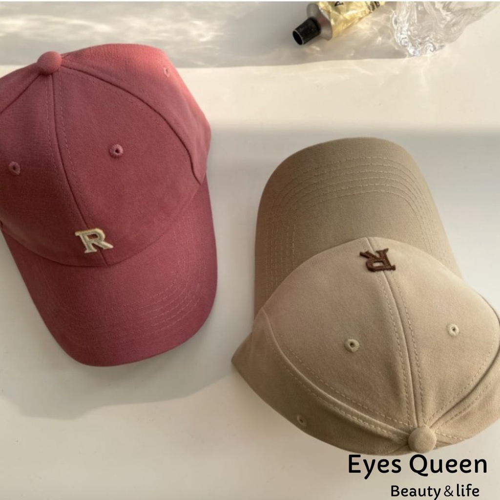 [Eyes Queen] 現貨 立體R字棒球帽 英文字母棒球帽 R字母棒球帽 棒球帽 遮陽帽 帽子 鴨舌帽 帽子女 | 蝦皮購物