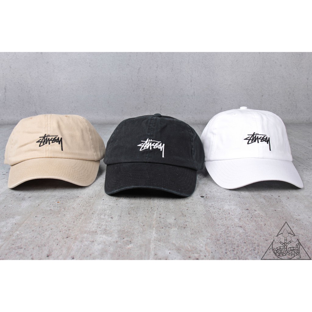 HYDRA】Stussy Stock Low Pro Cap 帽子老帽彎帽遮陽棒球帽情侶黑