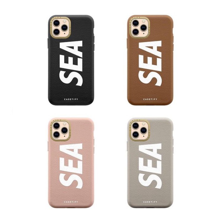 iPhone12 CASETIFY WIND AND SEA LEATHERスマホアクセサリー