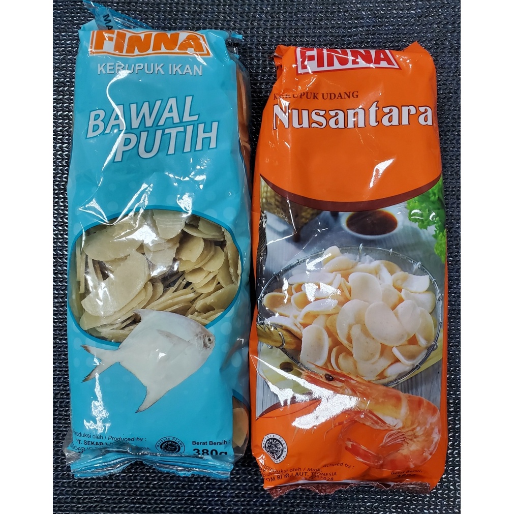 FINNA KERUPUK UDANG / IKAN MENTAH 生鮮蝦風味脆片 / 生鮮魚風味餅乾 | 蝦皮購物
