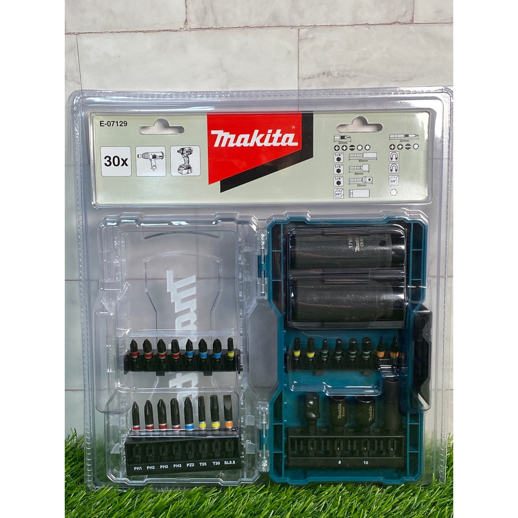 【鑫鉑利工具】Makita 牧田 E-07129 起子組 三分套筒組 30件/組 E-07129 | 蝦皮購物