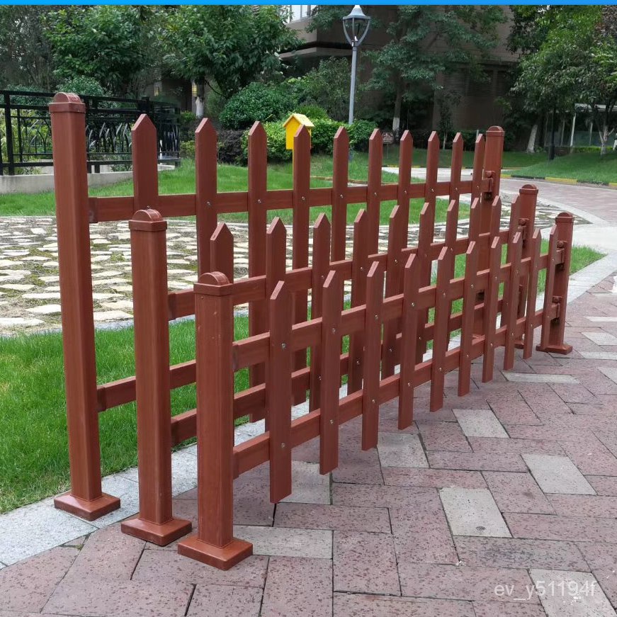 【廠家直銷】訂製戶外花園防護欄 包立柱PVC實心塑鋼護欄 圍欄柵欄裝飾 花園草坪塑木戶外庭院木紋過道圍欄 | 蝦皮購物