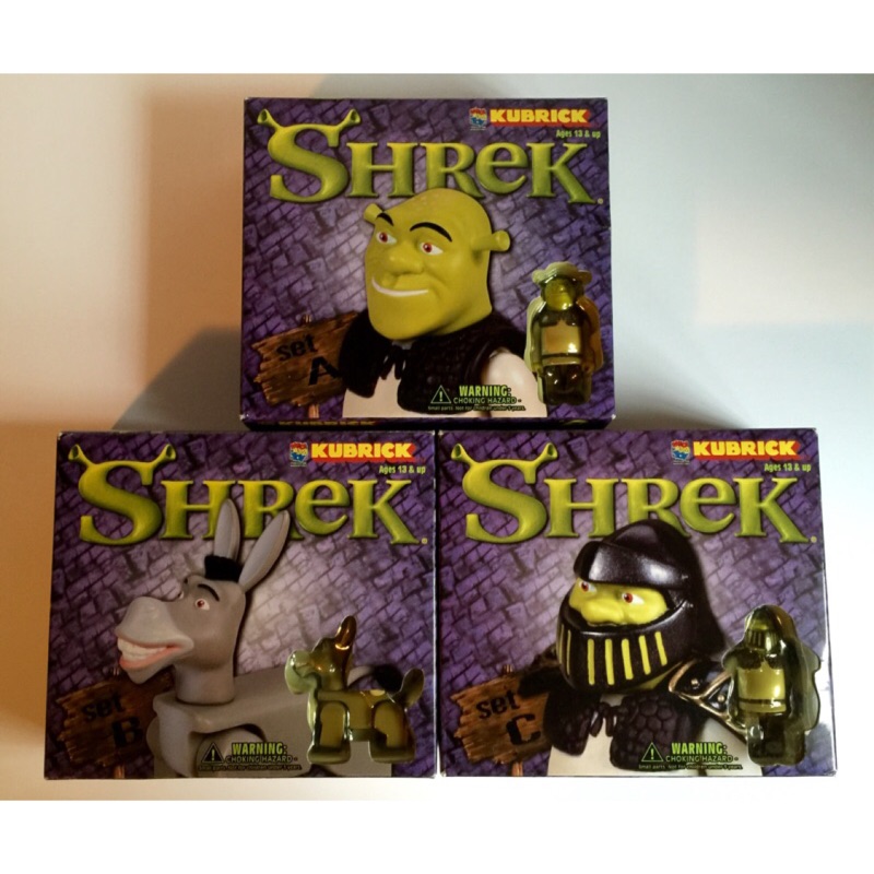 Kubrick Shrek A+B+C set 史瑞克大全套 3盒組