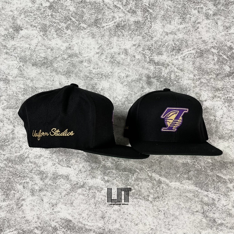 LIT-select〗Uniform Studios Lakers 反轉logo 湖人snapback 後扣帽