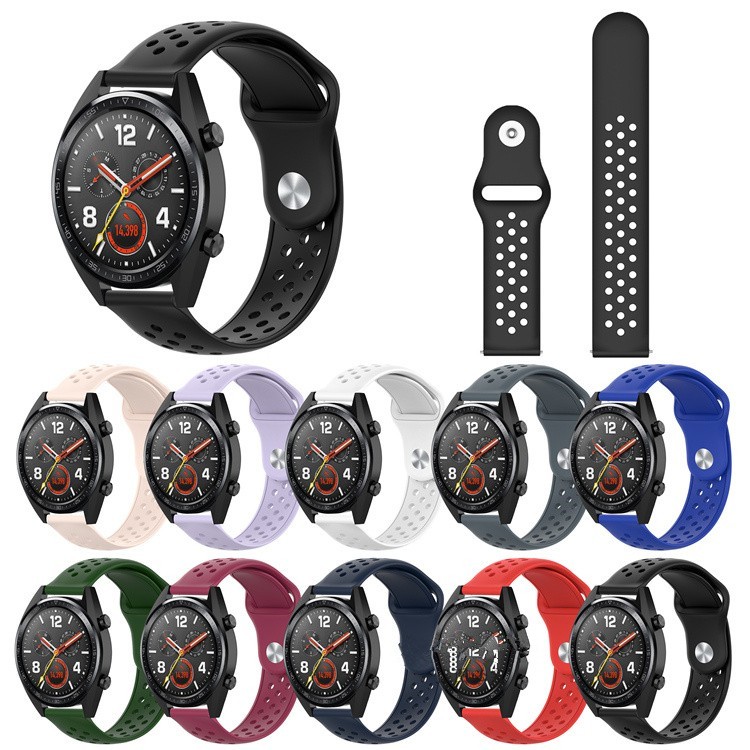 Ruentech - Anello Di Chiusura In Silicone Per Cinturino Garmin Vivoactive 3 E Vivomove HR, Confezione Da 10 Pezzi, Nero, Antiscivolo E Morbido - 2