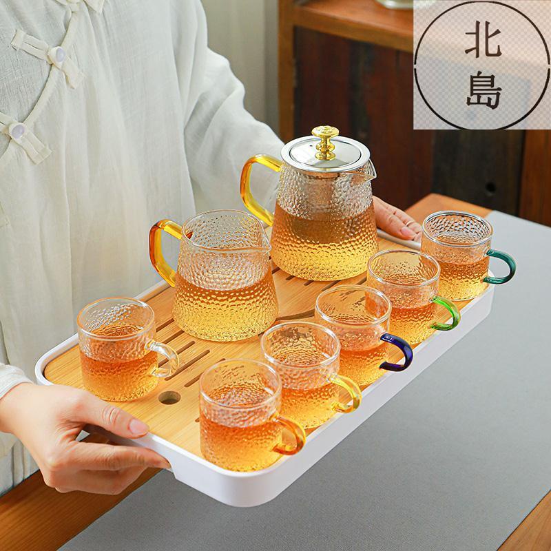 Shishi Ruyi Glass Automatic Tea Set Creative Kung Fu Automatic Tea Maker  Glass Teapot Tea Cup Afternoon Tea Tea Set 