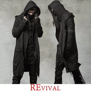 《REVIVAL》暗黑長版外套 韓國 TRAP 忍者 戰術 連帽外套 烏鴉 外套 長版外套 戰術外套 1568