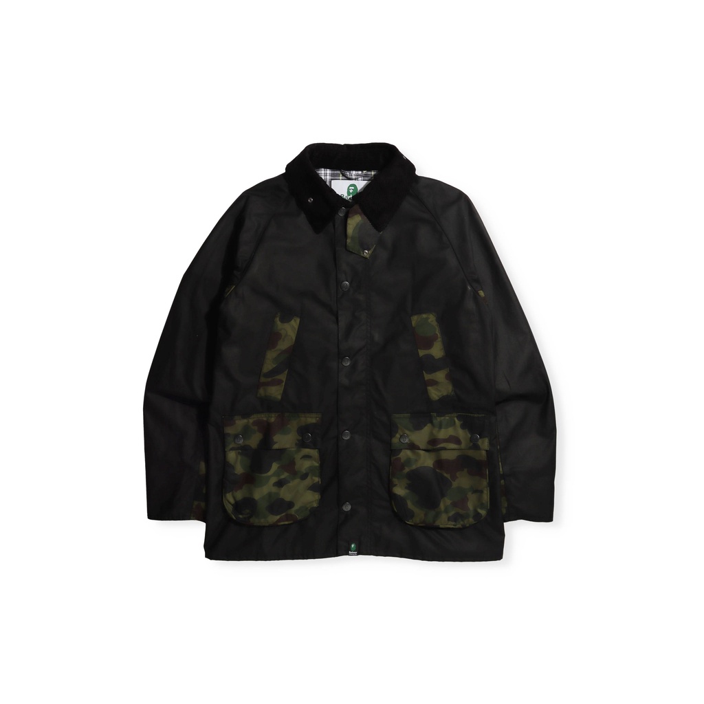 預購 BARBOUR Ｘ BAPE® 1ST CAMO BEDALE JACKET 百年品牌油布夾