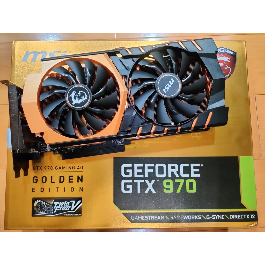 二手】MSI GTX 970 GAMING 4G Golden Edition 黃金版收藏品現貨微星