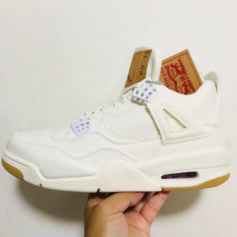 NIKE AIR JORDAN 4 RETRO LEVIS NRG AO2571-100 levi's 白牛仔布白色