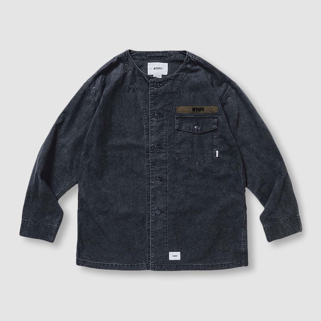 WTAPS SCOUT LS / SHIRT. COTTON. OXFORD 無領襯衫 M號