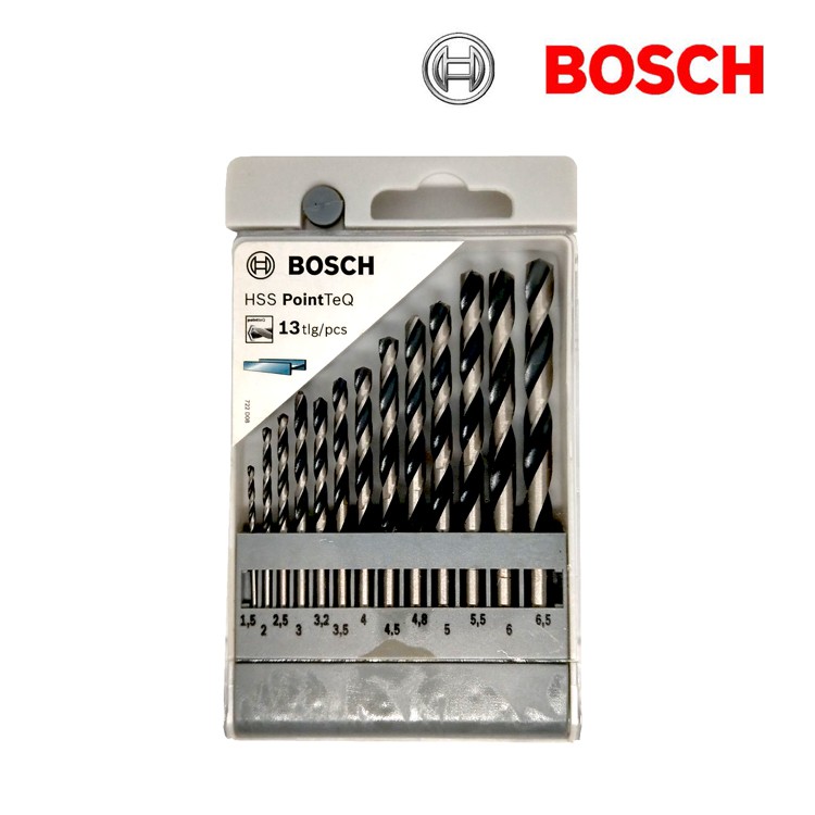 【含稅店】德國BOSCH 博世 13支金屬鑽頭組 1.5--6.5mm 13件金屬鑽尾組 直柄鑽頭2608577349