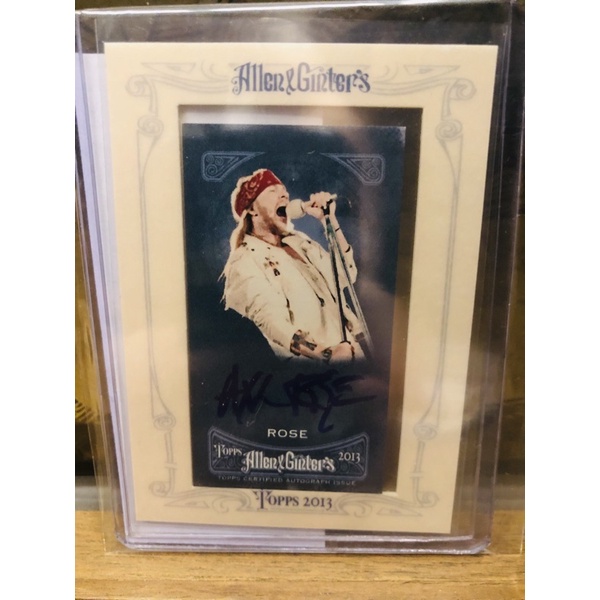 Topps Allen Ginter A&G Axl Rose 簽名卡 超限量 Guns N Roses 槍與玫瑰主唱