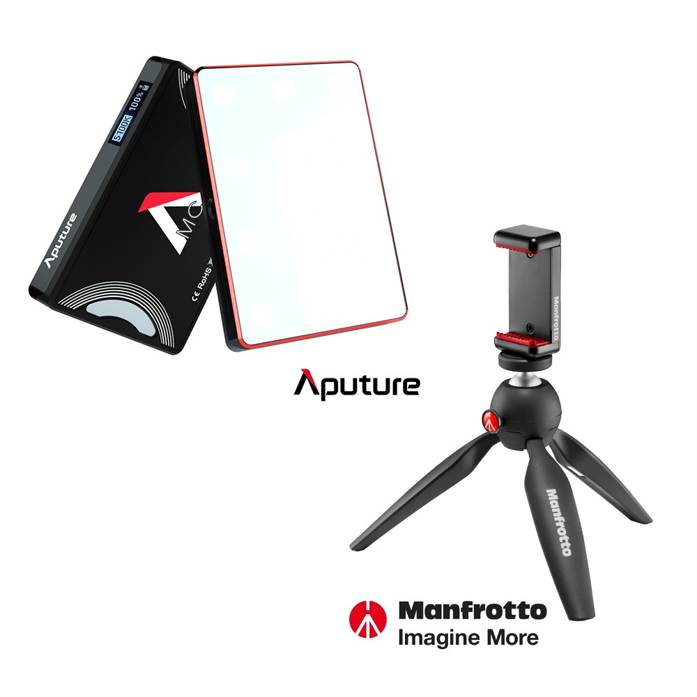 Aputure 愛圖仕 Amaran AL-MC LED燈 + Manfrotto PIXI SMART 腳架 套組 | 蝦皮購物
