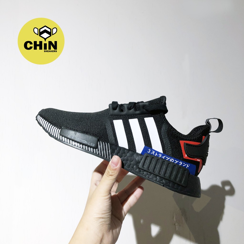 ☆chin代購☆adidas Nmd R1 黑白 黑紅 三葉草 日文 藍紅 日文字 Boost Ef1734 現貨 蝦皮購物