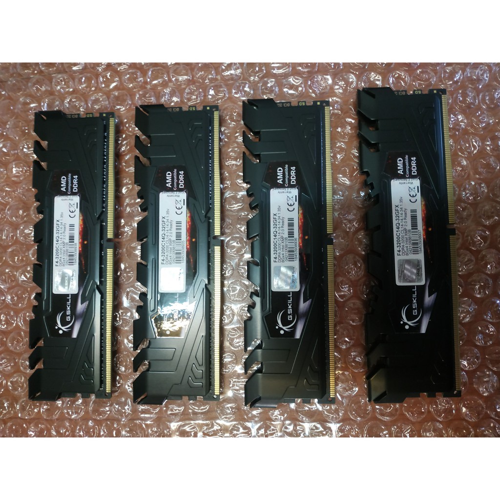 芝奇 G.SKILL 烈焰槍 烈燄槍 ddr4 3200 8g*4 F4-3200C14Q-32GFX(AMD專用)