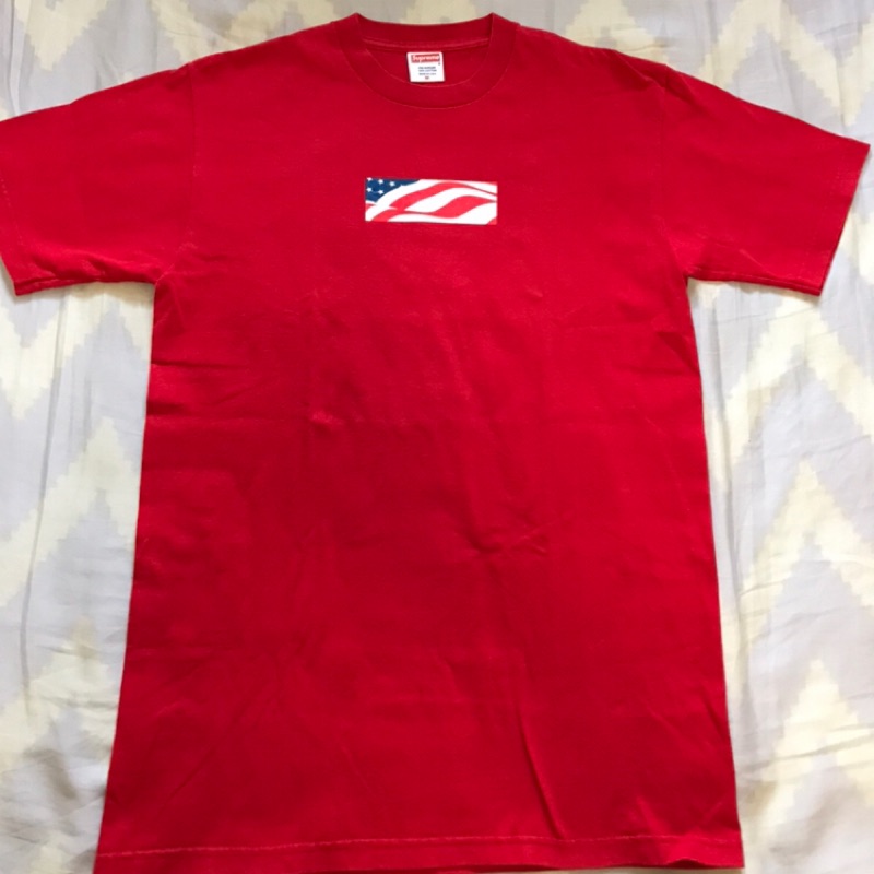 Supreme 911 box logo tee 美國911 紅色M | 蝦皮購物