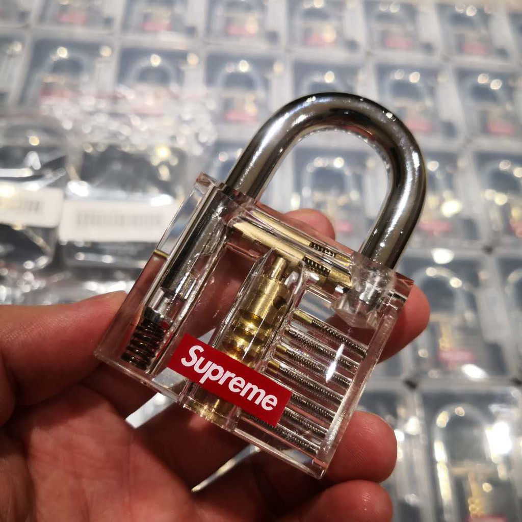 全新限量免運Supreme 20ss Transparent Lock 透明鎖金屬鎖頭鑰匙