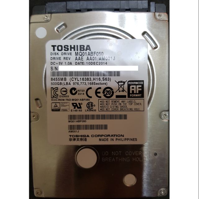 Toshiba clearance mq01abf050 ssd