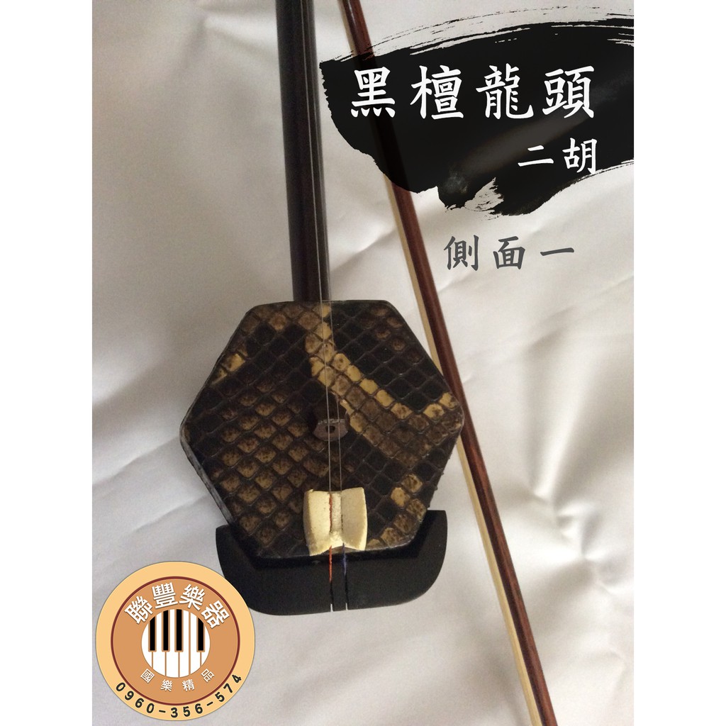 二胡[網音樂城] 珍琴黑檀龍頭胡琴南胡烏木Erhu ( 贈琴盒調音器
